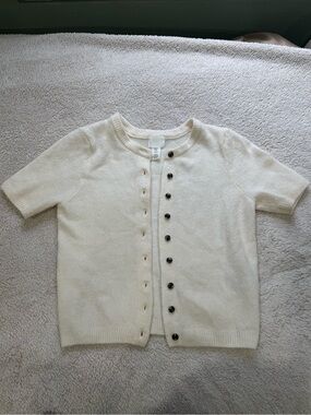 Shortsleeve Cardigan - cream/ivory